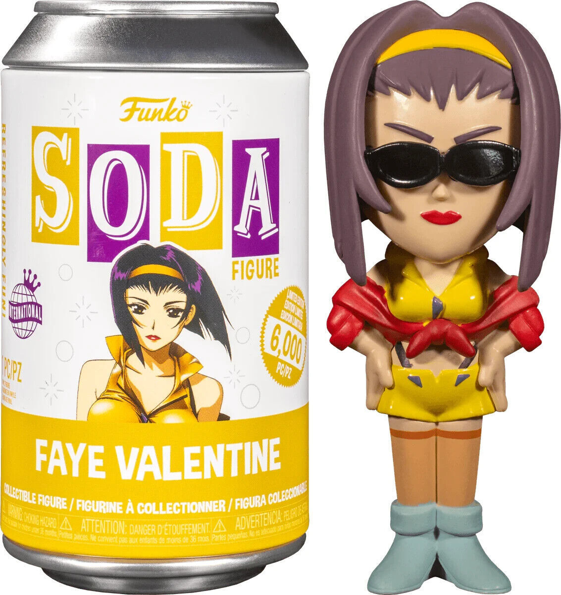 COWBOY BEBOP: FAYE VALENTINE (COMMON-1/5000) - FUNKO SODA-YELLOW CAN