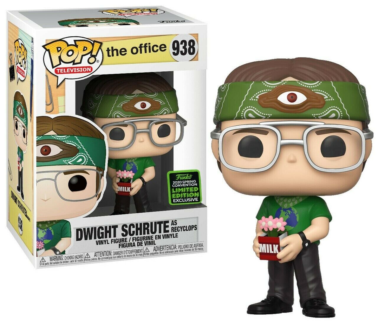 OFFICE: DWIGHT SCHRUTE AS RECYCLOPS #938 - FUNKO POP!-2020 SPRING CON