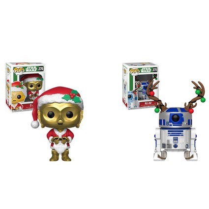 STAR WARS: HOLIDAY R2D2 #275 & C3PO #276 - FUNKO POP!-SET OF 3