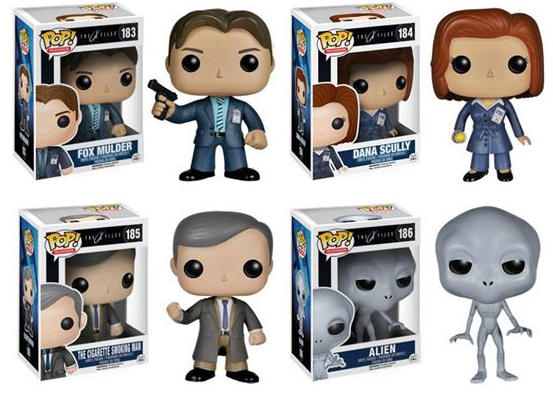 X-FILES: MULDER 183/SCULLY 184/SMOKING M - FUNKO POP!-SET OF 4