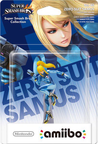 SUPER SMASH BROS: ZERO SUIT SAMUS - NINTENDO-AMIIBO-FIGURE