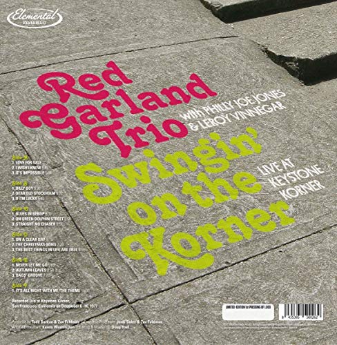 RED GARLAND TRIO - SWINGIN' ON THE KORNER: LIVE AT KEYSTONE KORNER (3 LP VINYL)