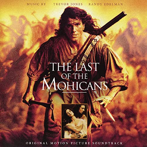 TREVOR JONES & RANDY EDELMAN - LAST OF THE MOHICANS--ORIGINAL MOTION PICTURE SOUNDTRACK (ORANGE W/ BLACK STREAKS "SMOKE & FIRE" VINYL)