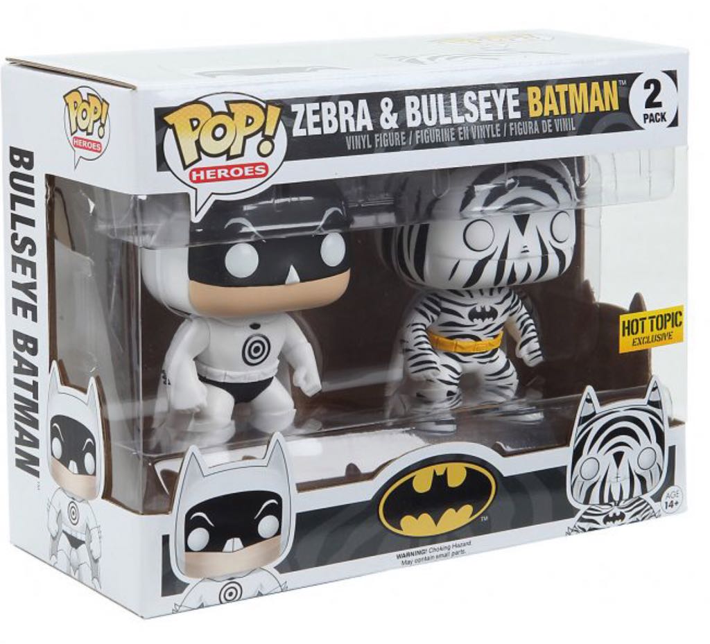 BATMAN: ZEBRA & BULLSEYE BATMAN (2 PACK) - FUNKO POP!-EXCLUSIVE