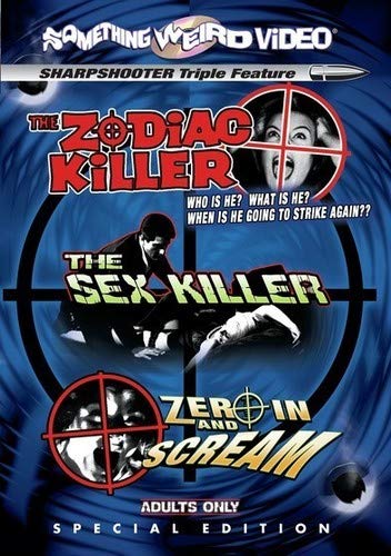 ZODIAC KILLER/SEX KILLER/ZERO IN & SCREA  - DVD-SHARPSHOOTER TRIPLE FEATURE