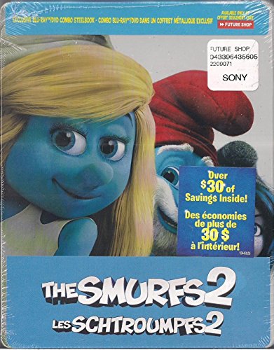 THE SMURFS 2 FUTURE SHOP STEELBOOK EXCLUSIVE BLU-RAY + DVD COMBO 2013