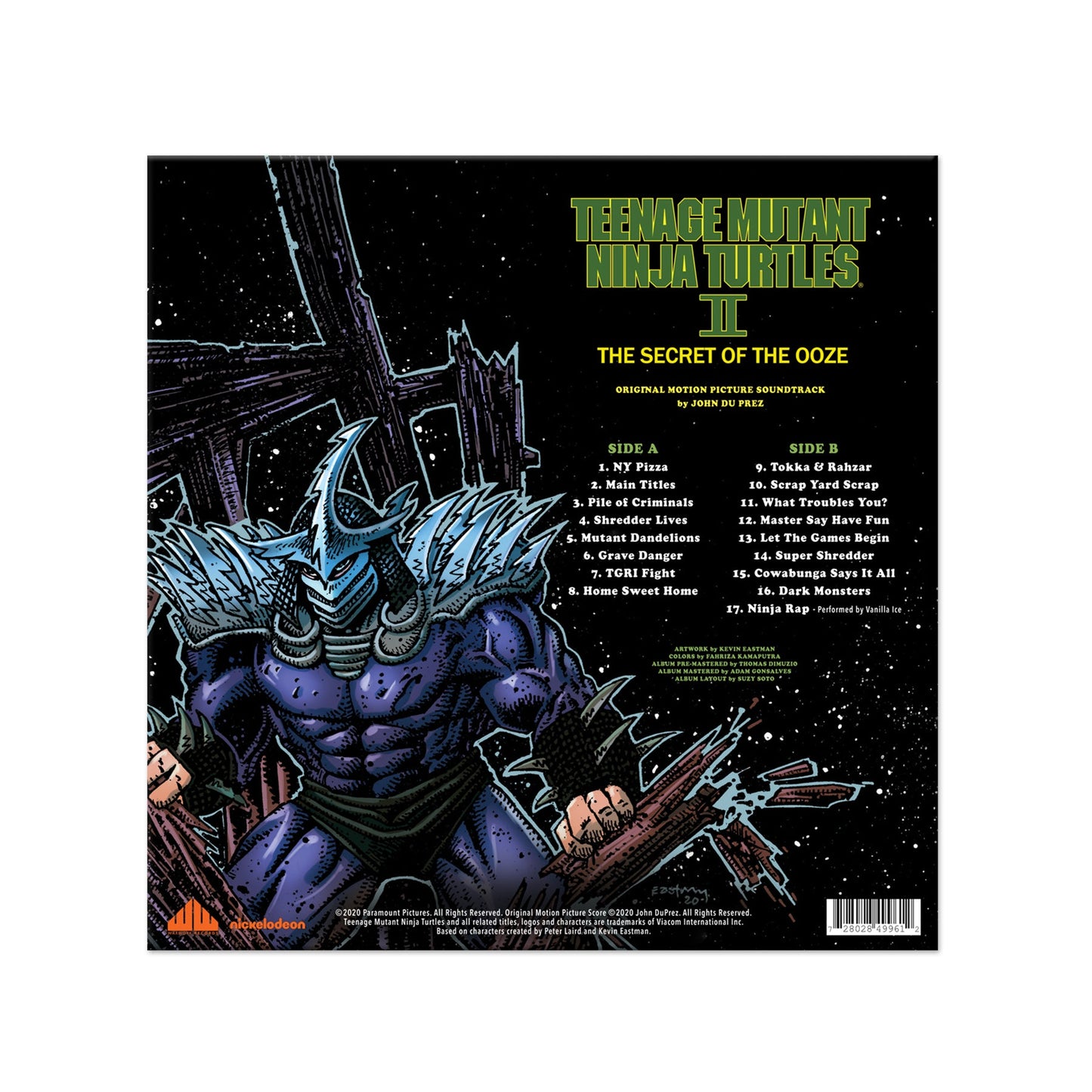John Du Prez - Teenage Mutant Ninja Turtles II: Secret of the Ooze OST (Green/Purple Super Shredder & Turtles Brawl Vinyl)