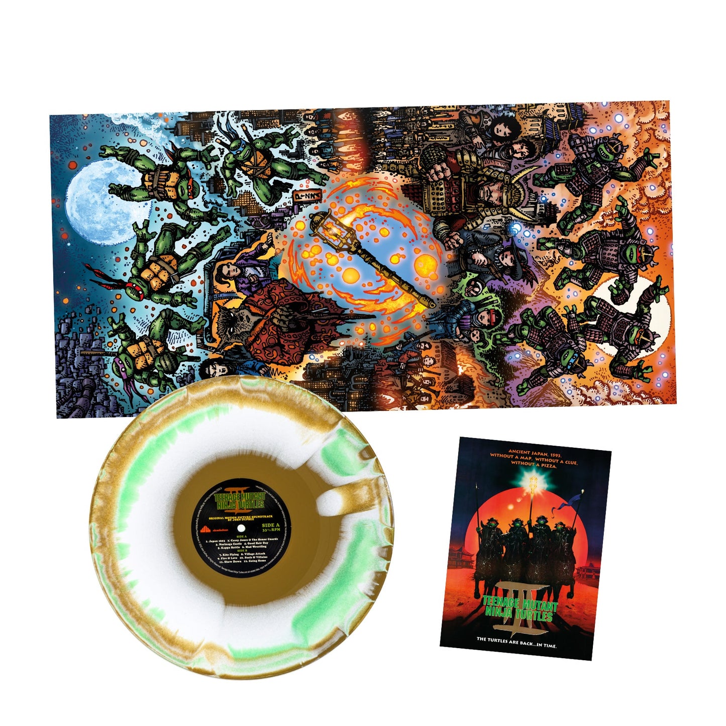 John Du Prez - Teenage Mutant Ninja Turtles III OST (Green/White/Gold Time Scepter Vinyl)