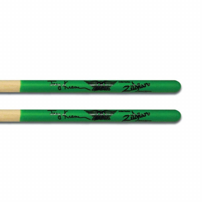 AEROSMITH: JERRY KRAMER (GREEN HANDLE) - ZILDJIAN-DRUM STICKS