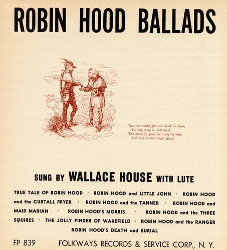 WALLACE HOUSE - ROBIN HOOD BALLADS (CD)