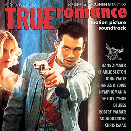 VARIOUS ARTISTS - TRUE ROMANCE- MOTION PICTURE SOUNDTRACK (BLUE WITH MAGENTA SPLATTER ALABAMA WORLEY VINYL)