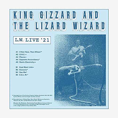 KING GIZZARD & THE LIZARD WIZARD - L.W. LIVE IN AUSTRALIA (REVERSE GROOVE ON CLEAR VINYL)