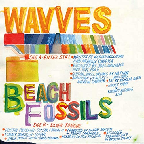 WAVVES X BEACH FOSSILS - ENTER STILL  B/W SILVER TONGUE (TRANSLUCENT RED VINYL)