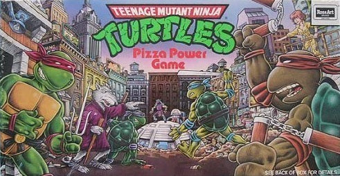 TEENAGE MUTANT NINJA TURTLES: PIZZA POWER - BOARD GAME-ROSE ART-1987