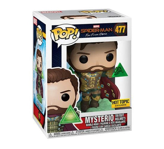 SPIDER-MAN: FAR FROM HOME: MYSTERIO WITHOUT HELMET - FUNKO POP!-#477-EXCLUSIVE