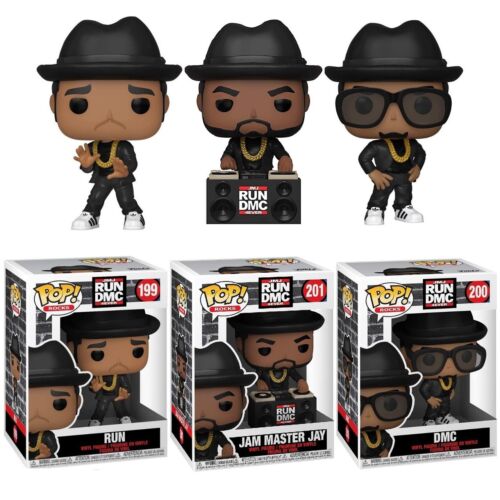 RUN DMC: RUN #199, DMC #200, JAM MASTER JAY #201 - FUNKO POP!-SET OF 3